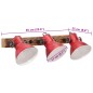 vidaXL Wandleuchte 25 W Rot 65x25 cm E27 vidaXL Wandleuchte 25 W Rot 65x25 cm E27