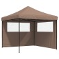 vidaXL Partyzelt Faltbar Pop-Up mit 2 Seitenteilen Braun vidaXL Partyzelt Faltbar Pop-Up mit 2 Seitenteilen Braun