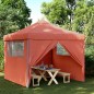 vidaXL Partyzelt Faltbar Pop-Up mit 4 Seitenteilen Terrakottarot vidaXL Partyzelt Faltbar Pop-Up mit 4 Seitenteilen Terrakottarot
