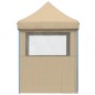 vidaXL Partyzelt Faltbar Pop-Up mit 4 Seitenteilen Beige vidaXL Partyzelt Faltbar Pop-Up mit 4 Seitenteilen Beige