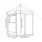 vidaXL Partyzelt Faltbar Pop-Up mit 4 Seitenteilen Beige vidaXL Partyzelt Faltbar Pop-Up mit 4 Seitenteilen Beige