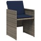 vidaXL Gartenstühle mit Kissen 4 Stk. Grau Poly Rattan vidaXL Gartenstühle mit Kissen 4 Stk. Grau Poly Rattan