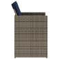 vidaXL Gartenstühle mit Kissen 4 Stk. Grau Poly Rattan vidaXL Gartenstühle mit Kissen 4 Stk. Grau Poly Rattan
