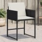 vidaXL Gartenstühle mit Kissen 4 Stk. Schwarz Poly Rattan vidaXL Gartenstühle mit Kissen 4 Stk. Schwarz Poly Rattan