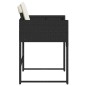 vidaXL Gartenstühle mit Kissen 4 Stk. Schwarz Poly Rattan vidaXL Gartenstühle mit Kissen 4 Stk. Schwarz Poly Rattan