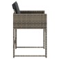 vidaXL Gartenstühle mit Kissen 4 Stk. Grau Poly Rattan vidaXL Gartenstühle mit Kissen 4 Stk. Grau Poly Rattan