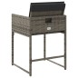 vidaXL Gartenstühle mit Kissen 4 Stk. Grau Poly Rattan vidaXL Gartenstühle mit Kissen 4 Stk. Grau Poly Rattan