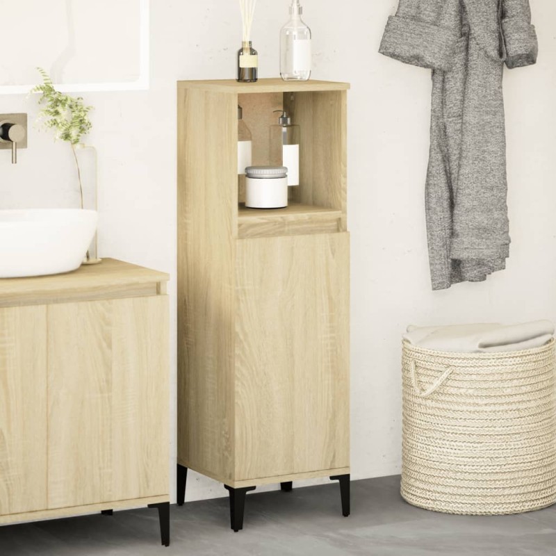 vidaXL Badschrank Sonoma-Eiche 30x30x100 cm Holzwerkstoff vidaXL Badschrank Sonoma-Eiche 30x30x100 cm Holzwerkstoff