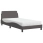 vidaXL Bett mit Matratze Grau 100x200 cm Kunstleder vidaXL Bett mit Matratze Grau 100x200 cm Kunstleder