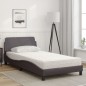 vidaXL Bett mit Matratze Grau 100x200 cm Kunstleder vidaXL Bett mit Matratze Grau 100x200 cm Kunstleder