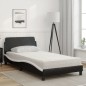 vidaXL Bett mit Matratze Schwarz und Weiß 100x200 cm Kunstleder vidaXL Bett mit Matratze Schwarz und Weiß 100x200 cm Kunstleder