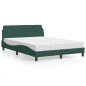 vidaXL Bett mit Matratze Dunkelgrün 120x200 cm Samt vidaXL Bett mit Matratze Dunkelgrün 120x200 cm Samt