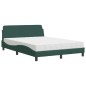 vidaXL Bett mit Matratze Dunkelgrün 120x200 cm Samt vidaXL Bett mit Matratze Dunkelgrün 120x200 cm Samt