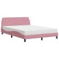vidaXL Bett mit Matratze Rosa 120x200 cm Samt vidaXL Bett mit Matratze Rosa 120x200 cm Samt