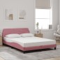 vidaXL Bett mit Matratze Rosa 120x200 cm Samt vidaXL Bett mit Matratze Rosa 120x200 cm Samt