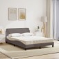 vidaXL Bett mit Matratze Taupe 140x190 cm Stoff vidaXL Bett mit Matratze Taupe 140x190 cm Stoff