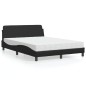 vidaXL Bett mit Matratze Schwarz 140x190 cm Kunstleder vidaXL Bett mit Matratze Schwarz 140x190 cm Kunstleder