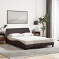 vidaXL Bett mit Matratze Dunkelbraun 140x200 cm Stoff vidaXL Bett mit Matratze Dunkelbraun 140x200 cm Stoff