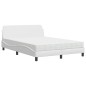 vidaXL Bett mit Matratze Weiß 140x200 cm Kunstleder vidaXL Bett mit Matratze Weiß 140x200 cm Kunstleder