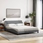 vidaXL Bett mit Matratze Hellgrau 160x200 cm Stoff vidaXL Bett mit Matratze Hellgrau 160x200 cm Stoff