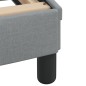 vidaXL Bett mit Matratze Hellgrau 160x200 cm Stoff vidaXL Bett mit Matratze Hellgrau 160x200 cm Stoff