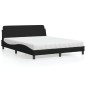 vidaXL Bett mit Matratze Schwarz 160x200 cm Stoff vidaXL Bett mit Matratze Schwarz 160x200 cm Stoff