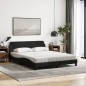 vidaXL Bett mit Matratze Schwarz 160x200 cm Stoff vidaXL Bett mit Matratze Schwarz 160x200 cm Stoff