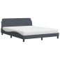 vidaXL Bett mit Matratze Dunkelgrau 160x200 cm Samt vidaXL Bett mit Matratze Dunkelgrau 160x200 cm Samt