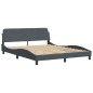 vidaXL Bett mit Matratze Dunkelgrau 160x200 cm Samt vidaXL Bett mit Matratze Dunkelgrau 160x200 cm Samt
