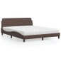 vidaXL Bett mit Matratze Braun 160x200 cm Kunstleder vidaXL Bett mit Matratze Braun 160x200 cm Kunstleder