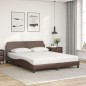 vidaXL Bett mit Matratze Braun 160x200 cm Kunstleder vidaXL Bett mit Matratze Braun 160x200 cm Kunstleder