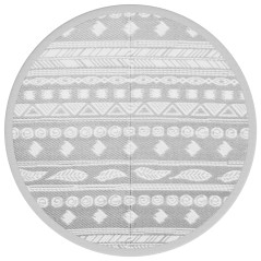 vidaXL Outdoor-Teppich Grau Ø200 cm PP