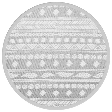 vidaXL Outdoor-Teppich Grau Ø200 cm PP