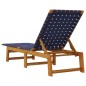 vidaXL Sonnenliegen 2 Stk. Dunkelblau Massivholz Akazie und Stoff vidaXL Sonnenliegen 2 Stk. Dunkelblau Massivholz Akazie und Stoff