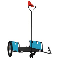 vidaXL Fahrradanhänger Blau und Schwarz Oxford-Gewebe & Eisen