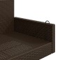 vidaXL Hängebank Braun 119x56x48 cm Poly Rattan vidaXL Hängebank Braun 119x56x48 cm Poly Rattan