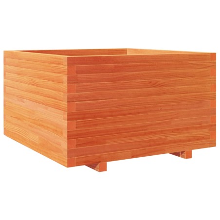 vidaXL Pflanzkübel Wachsbraun 80x80x49,5 cm Massivholz Kiefer