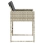vidaXL Gartenstühle mit Kissen 4 Stk. Hellgrau Poly Rattan vidaXL Gartenstühle mit Kissen 4 Stk. Hellgrau Poly Rattan