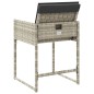 vidaXL Gartenstühle mit Kissen 4 Stk. Hellgrau Poly Rattan vidaXL Gartenstühle mit Kissen 4 Stk. Hellgrau Poly Rattan