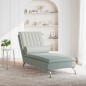 vidaXL Massage-Chaiselongue mit Nackenrolle Hellgrau Samt vidaXL Massage-Chaiselongue mit Nackenrolle Hellgrau Samt