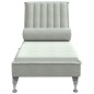 vidaXL Massage-Chaiselongue mit Nackenrolle Hellgrau Samt vidaXL Massage-Chaiselongue mit Nackenrolle Hellgrau Samt