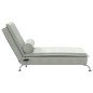 vidaXL Massage-Chaiselongue mit Nackenrolle Hellgrau Samt vidaXL Massage-Chaiselongue mit Nackenrolle Hellgrau Samt