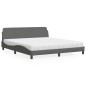 vidaXL Bett mit Matratze Dunkelgrau 180x200 cm Stoff vidaXL Bett mit Matratze Dunkelgrau 180x200 cm Stoff