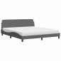 vidaXL Bett mit Matratze Dunkelgrau 180x200 cm Stoff vidaXL Bett mit Matratze Dunkelgrau 180x200 cm Stoff