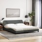 vidaXL Bett mit Matratze Dunkelgrau 180x200 cm Stoff vidaXL Bett mit Matratze Dunkelgrau 180x200 cm Stoff