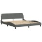 vidaXL Bett mit Matratze Dunkelgrau 180x200 cm Stoff vidaXL Bett mit Matratze Dunkelgrau 180x200 cm Stoff