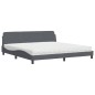 vidaXL Bett mit Matratze Dunkelgrau 200x200 cm Samt vidaXL Bett mit Matratze Dunkelgrau 200x200 cm Samt