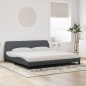vidaXL Bett mit Matratze Dunkelgrau 200x200 cm Samt vidaXL Bett mit Matratze Dunkelgrau 200x200 cm Samt