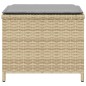 vidaXL Gartenhocker mit Kissen 4 Stk. Beigemischung Poly Rattan vidaXL Gartenhocker mit Kissen 4 Stk. Beigemischung Poly Rattan