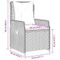 vidaXL 7-tlg. Garten-Essgruppe mit Kissen Braun Poly Rattan vidaXL 7-tlg. Garten-Essgruppe mit Kissen Braun Poly Rattan